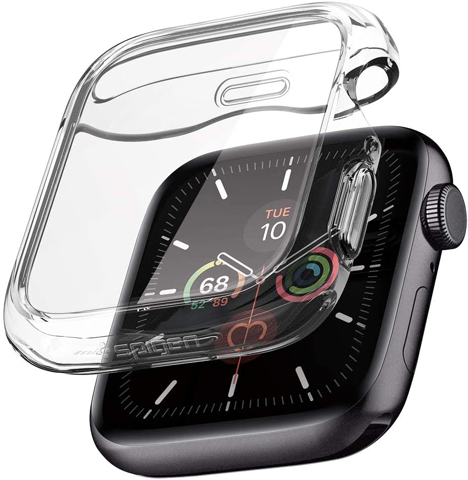 [Full Screen Cover] Spigen Apple Watch Series SE 2 (2022) / SE / 6 / 5 / 4  (44mm) Case Ultra Hybrid with Slim Protection & Lasting Clarity