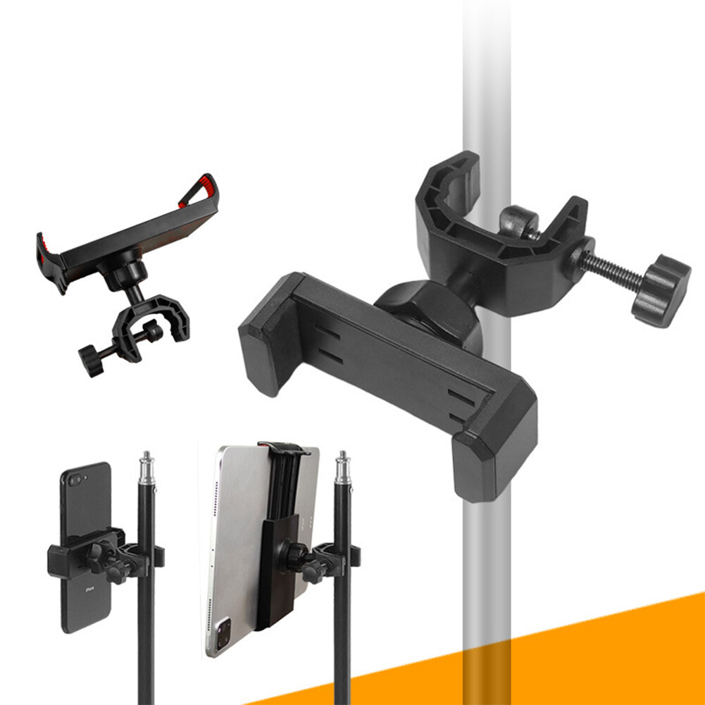 Phone Holder 360 Degree Rotating Universal Microphone Supporting Stand For Cellphone And Tablet Clip Phones Music Live Show Holder